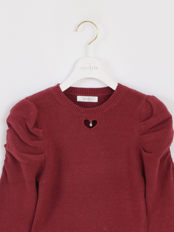 ハートカットラメリブニット 詳細画像 ブラック 16