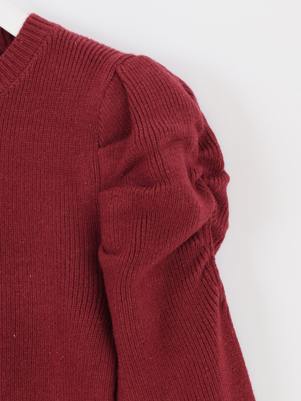 ハートカットラメリブニット 詳細画像 ブラック 16