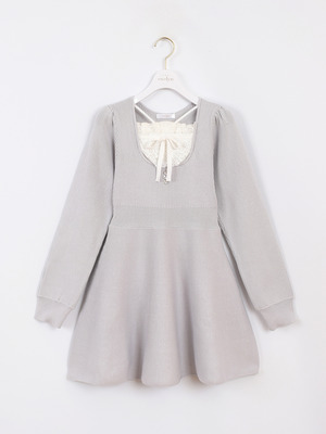 リボンラメニットワンピース