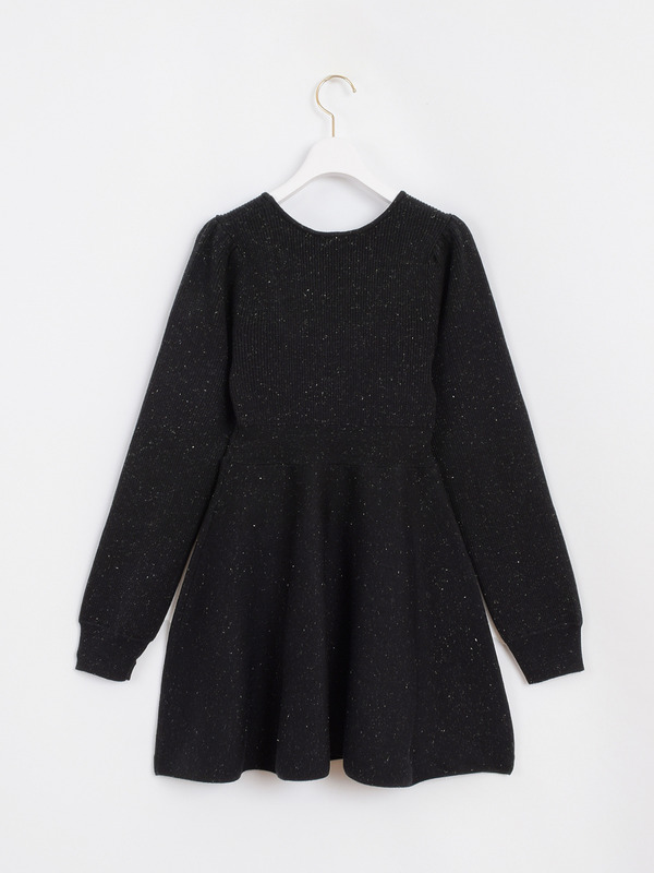 リボンラメニットワンピース 詳細画像 ブラック 11