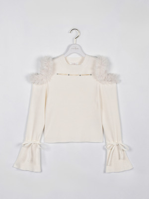 ファービジューペプラムニット