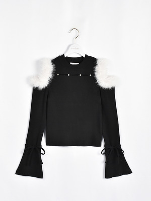 ファービジューペプラムニット