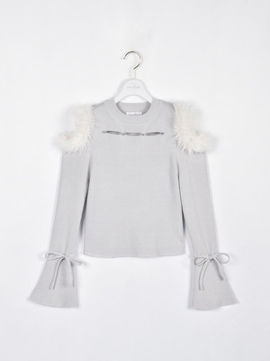 ファービジューペプラムニット