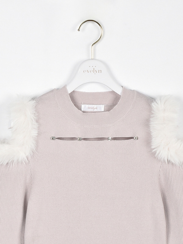 ファービジューペプラムニット 詳細画像 ブラック 11