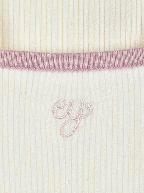 袖レースアップニット 詳細画像 オフホワイトピンク 16