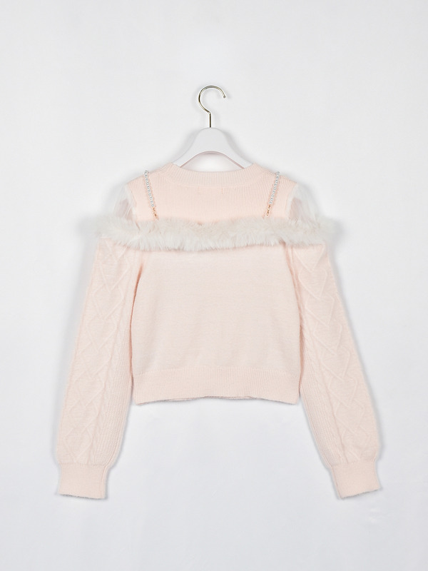 ファーオフショルシャギーニット 詳細画像 ブラック 16