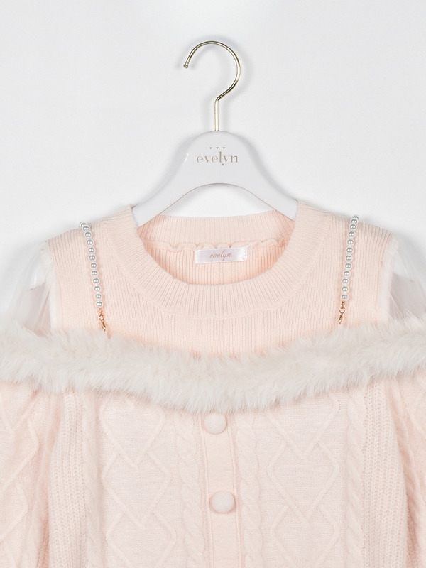 ファーオフショルシャギーニット 詳細画像 ブラック 16