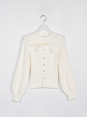 リボンシャギーニット