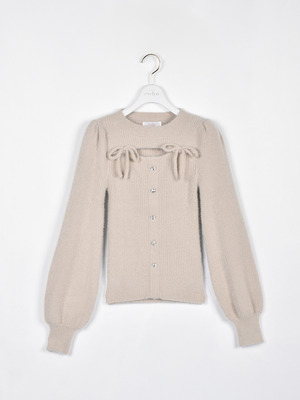 リボンシャギーニット