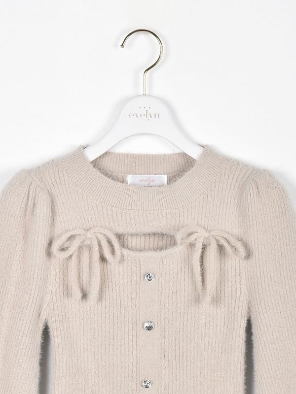 リボンシャギーニット 詳細画像 ブラック 11