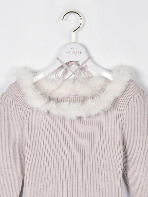 ネックファーニット 詳細画像 ブラック 11