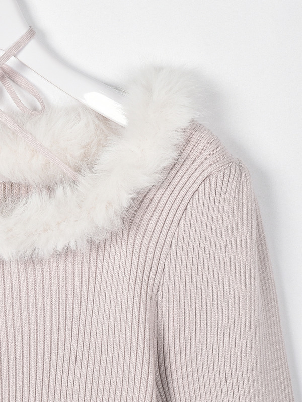 ネックファーニット 詳細画像 ブラック 11