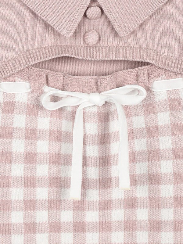 チェック襟ニット 詳細画像 ブラック 16