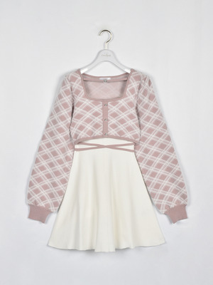 シャギーボレロフレアニットワンピース