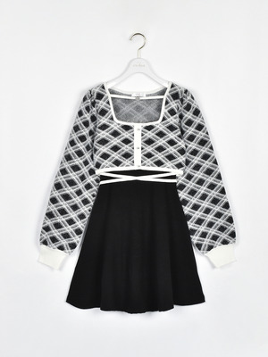 シャギーボレロフレアニットワンピース