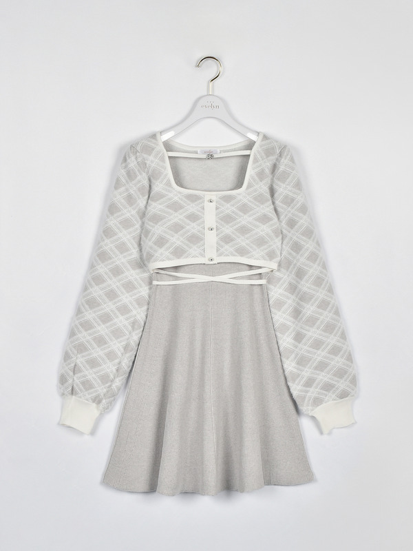 シャギーボレロフレアニットワンピース 詳細画像 ピンク 16