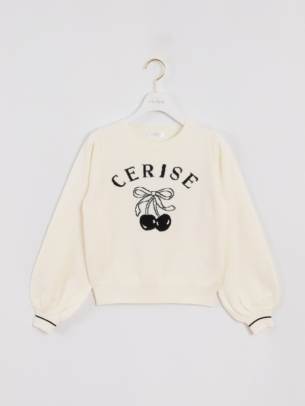 チェリーリボンニット 詳細画像 オフホワイト 1