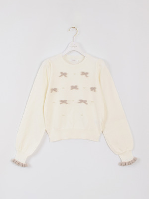 フェザーリボンニット