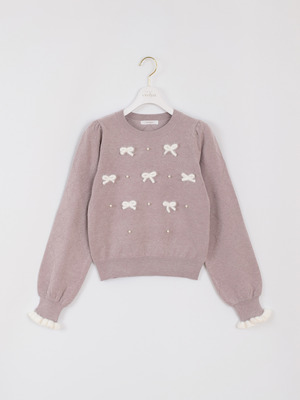 フェザーリボンニット