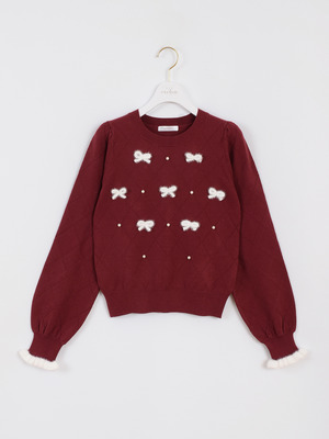 フェザーリボンニット