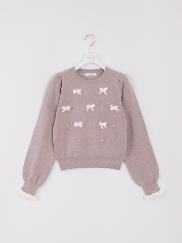 フェザーリボンニット 詳細画像 ピンク 1