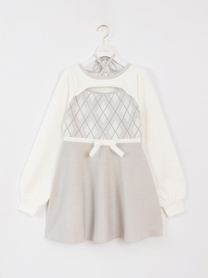 アーガイルリボンワンピース