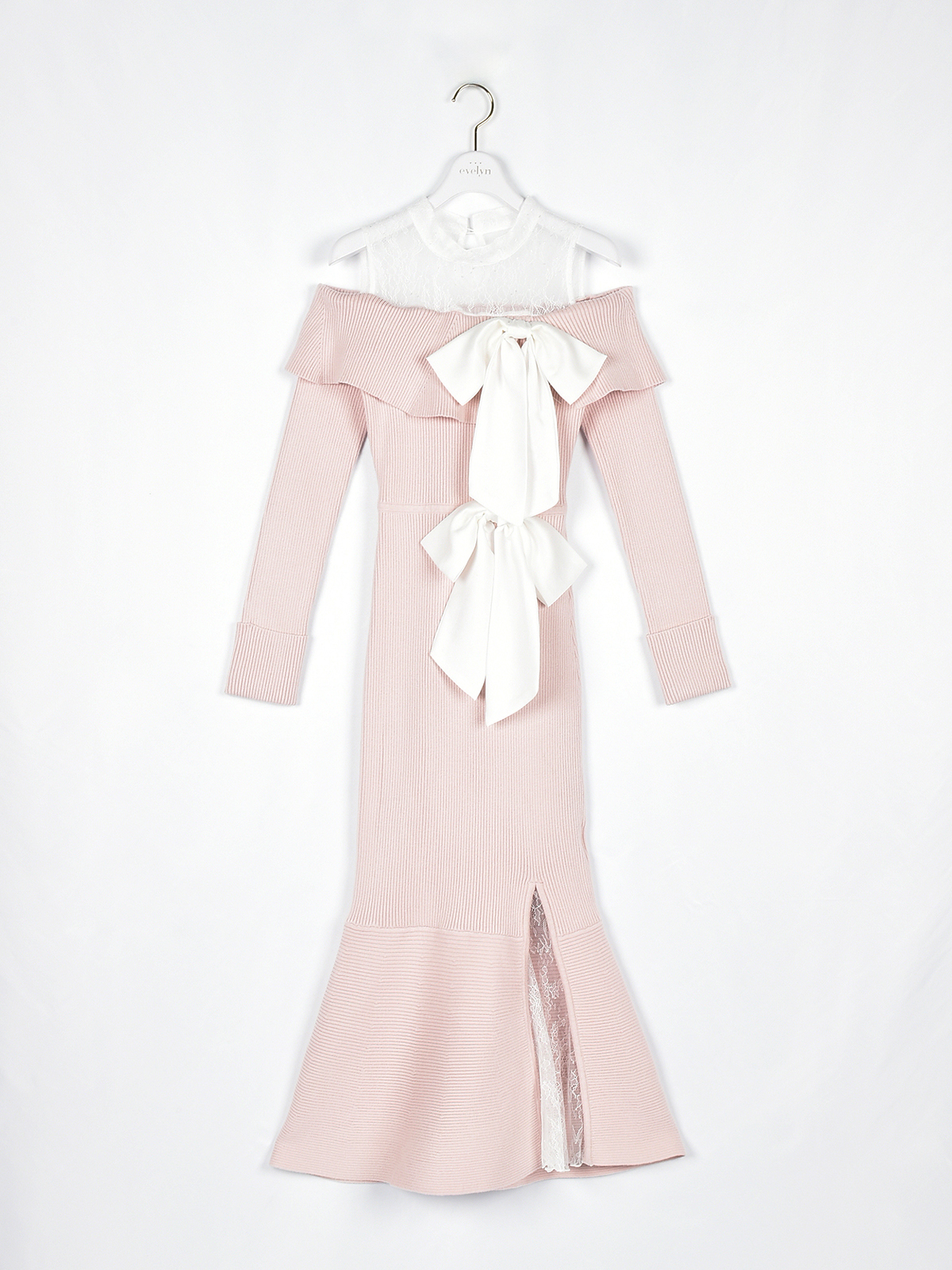 リボンオフショルマーメイドワンピース｜evelyn（エブリン）公式