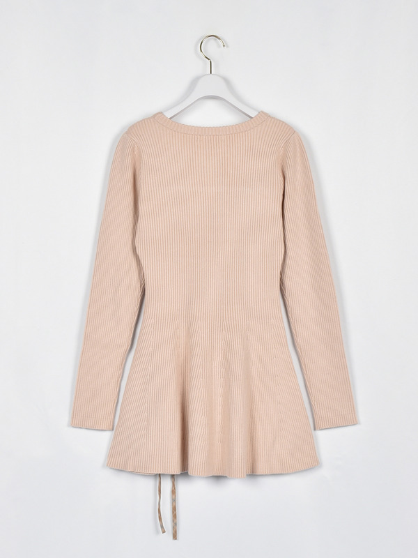 お年玉チェック編み上げワンピース 詳細画像 ブラック 16