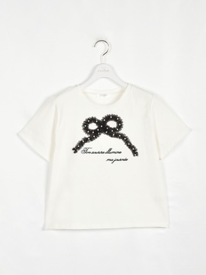 チュールリボンTシャツ