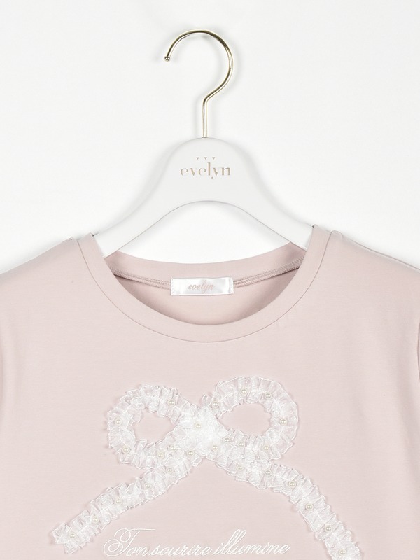 チュールリボンTシャツ 詳細画像 オフホワイト 1