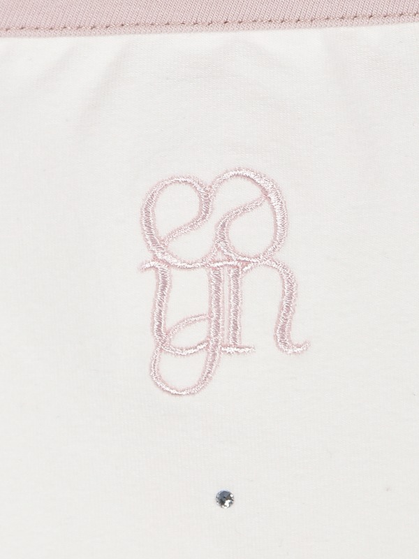 リボンストーンTシャツ 詳細画像 オフホワイトブラック 1