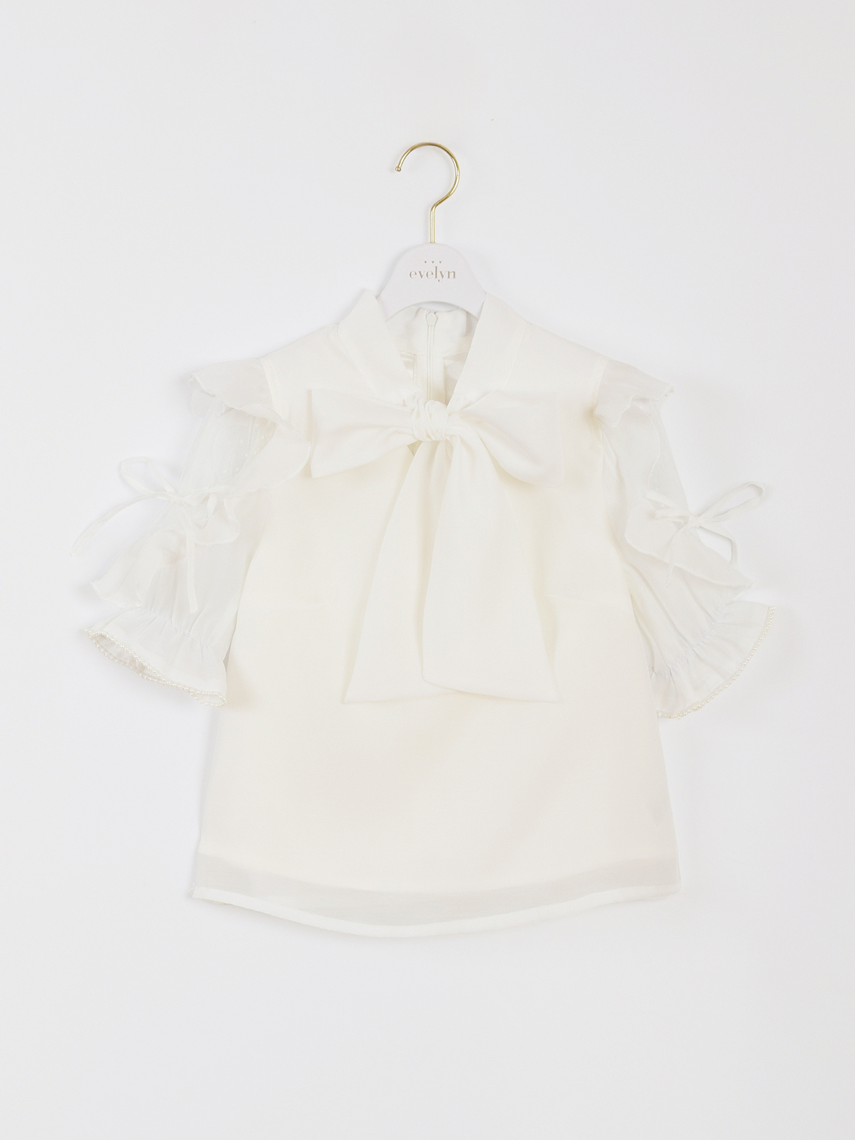 美品Bibiy フリルデザイン トレーナー F ホワイト 美人百花掲載 LILIY FLOWER FRILL TOPS - BIRTHDAY BASH