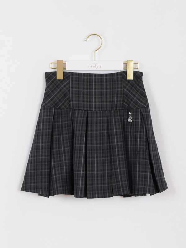 チャーム付きプリーツスカート 詳細画像 ネイビー 16