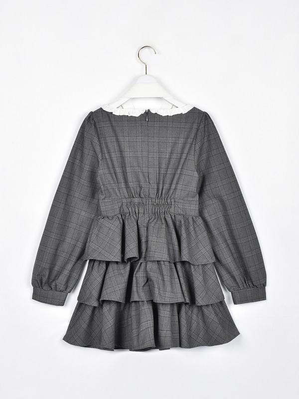 3段ティアードワンピース 詳細画像 チャコール 11