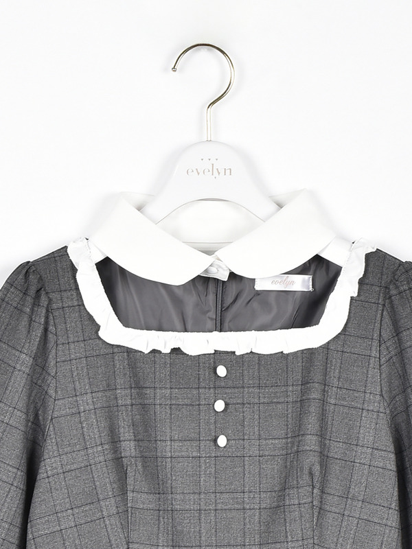 3段ティアードワンピース 詳細画像 チャコール 11