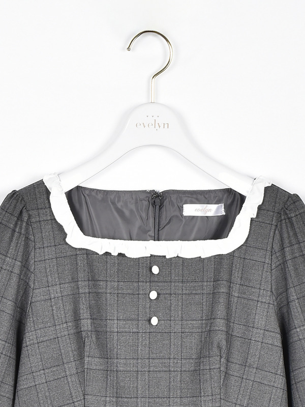 3段ティアードワンピース 詳細画像 チャコール 11