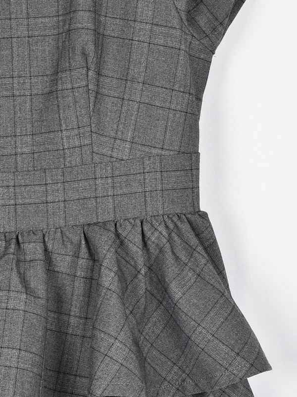 3段ティアードワンピース 詳細画像 チャコール 11