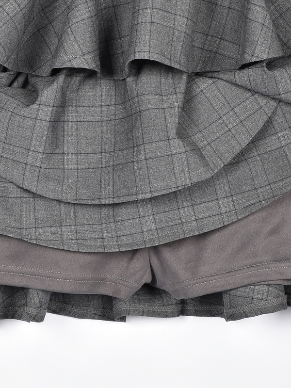 3段ティアードワンピース 詳細画像 チャコール 11