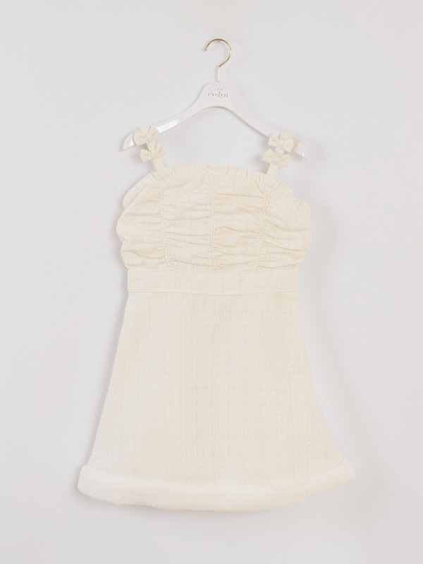 裾ファーキャミワンピース 詳細画像 オフホワイト 1