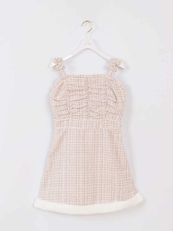 裾ファーキャミワンピース 詳細画像 ピンク 1