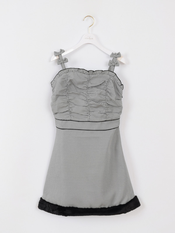 裾ファーキャミワンピース 詳細画像 千鳥 1