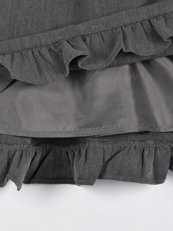 裾タックボリュームスカート 詳細画像 ブラック 16