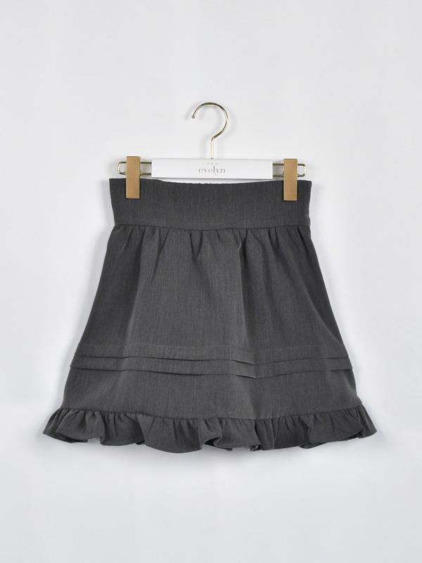裾タックボリュームスカート 詳細画像 チャコール 1