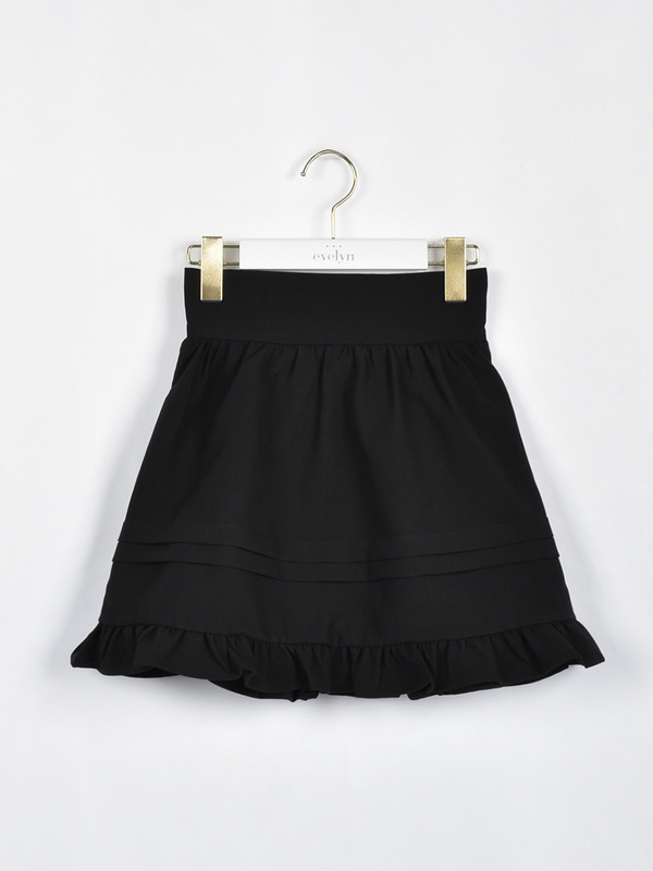 裾タックボリュームスカート 詳細画像 ブラック 1