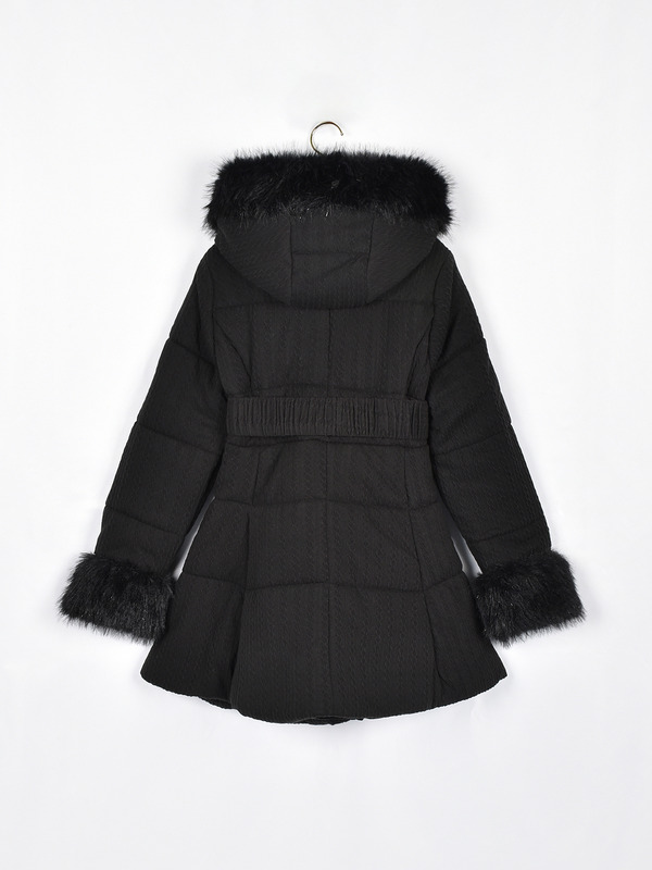 ファーダウンフレアコート 詳細画像 ブラック 11