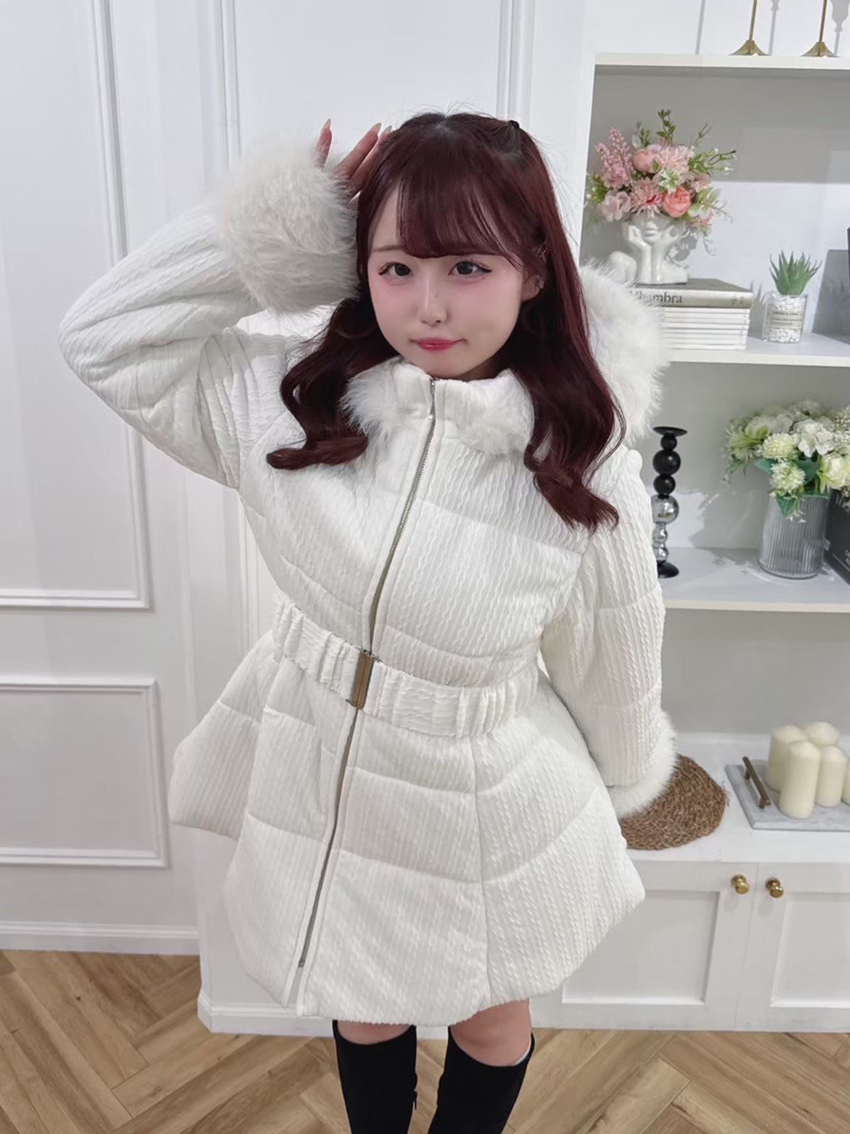 ファーダウンフレアコート｜evelyn（エブリン）公式通販サイト