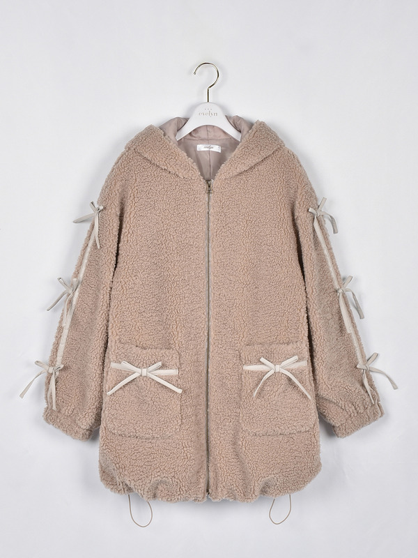 リボンボアコート 詳細画像 オフホワイト 11