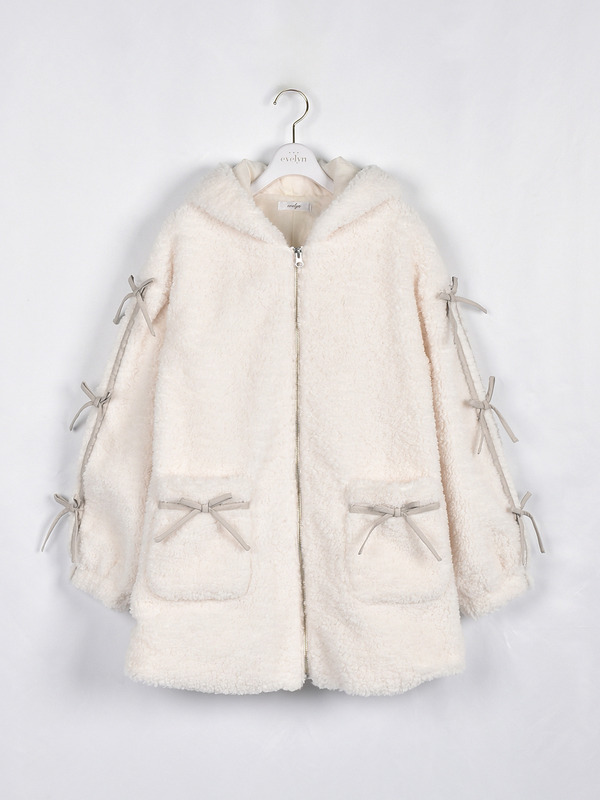 リボンボアコート 詳細画像 オフホワイト 1