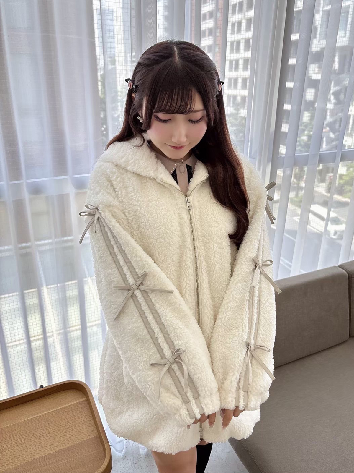 リボンボアコート｜evelyn（エブリン）公式通販サイト