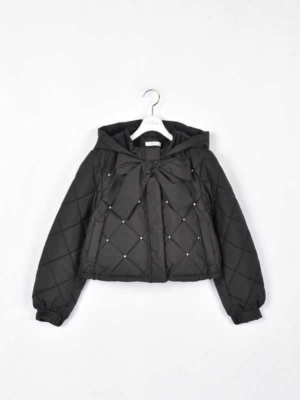 ビジューショートダウン 詳細画像 ブラック 1